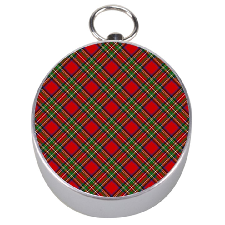 Royal Stewart Tartan Silver Compasses