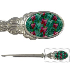 Rare Excotic Forest Of Wild Orchids Vines Blooming In The Calm Letter Opener by pepitasart