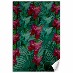 Rare Excotic Forest Of Wild Orchids Vines Blooming In The Calm Canvas 20  X 30  by pepitasart