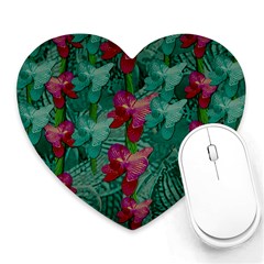 Rare Excotic Forest Of Wild Orchids Vines Blooming In The Calm Heart Mousepads by pepitasart