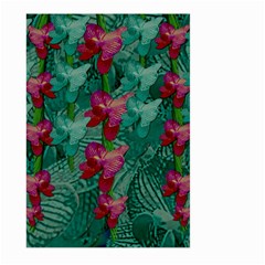 Rare Excotic Forest Of Wild Orchids Vines Blooming In The Calm Large Garden Flag (two Sides) by pepitasart