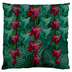 Rare Excotic Forest Of Wild Orchids Vines Blooming In The Calm Standard Flano Cushion Case (two Sides) by pepitasart