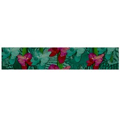 Rare Excotic Forest Of Wild Orchids Vines Blooming In The Calm Large Flano Scarf  by pepitasart