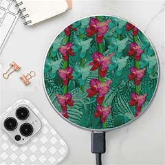 Rare Excotic Forest Of Wild Orchids Vines Blooming In The Calm Wireless Charger