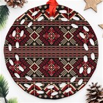 Ukrainian-folk-seamless-pattern-ornament Ornament (Round Filigree) Front