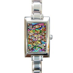 Character Disney Stained Rectangle Italian Charm Watch by artworkshop