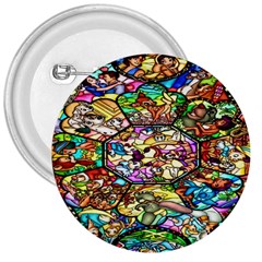 Character Disney Stained 3  Buttons by artworkshop