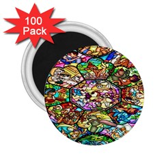 Character Disney Stained 2 25  Magnets (100 Pack)  by artworkshop