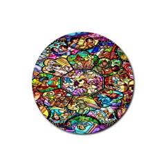 Character Disney Stained Rubber Coaster (round) by artworkshop