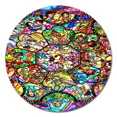 Character Disney Stained Magnet 5  (round) by artworkshop