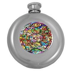 Character Disney Stained Round Hip Flask (5 Oz) by artworkshop