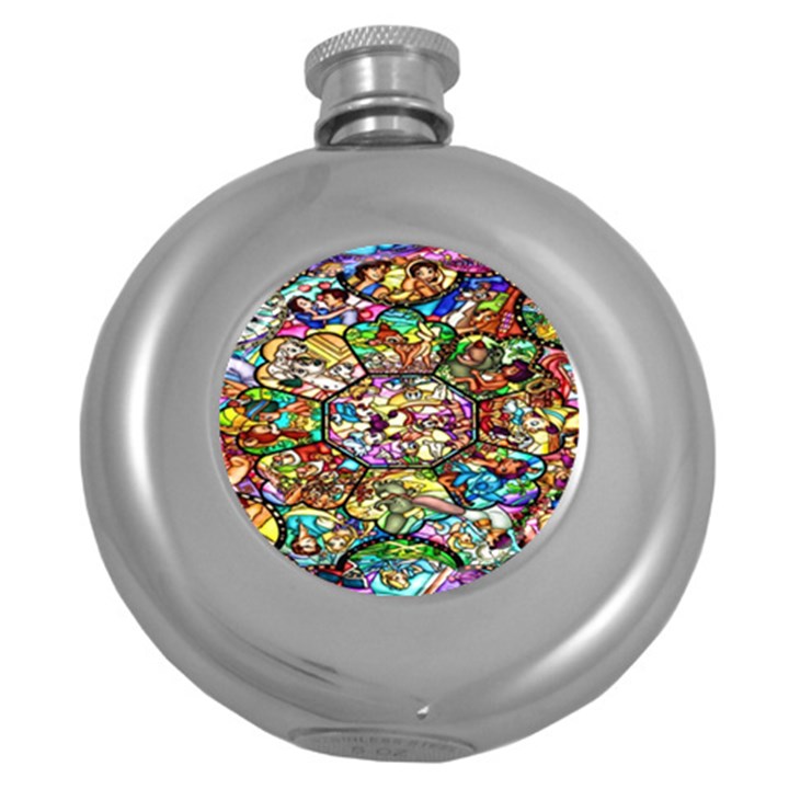 Character Disney Stained Round Hip Flask (5 oz)