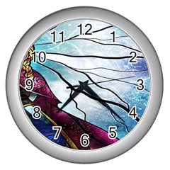 Anna Disney Frozen Stained Glass Wall Clock (silver) by artworkshop