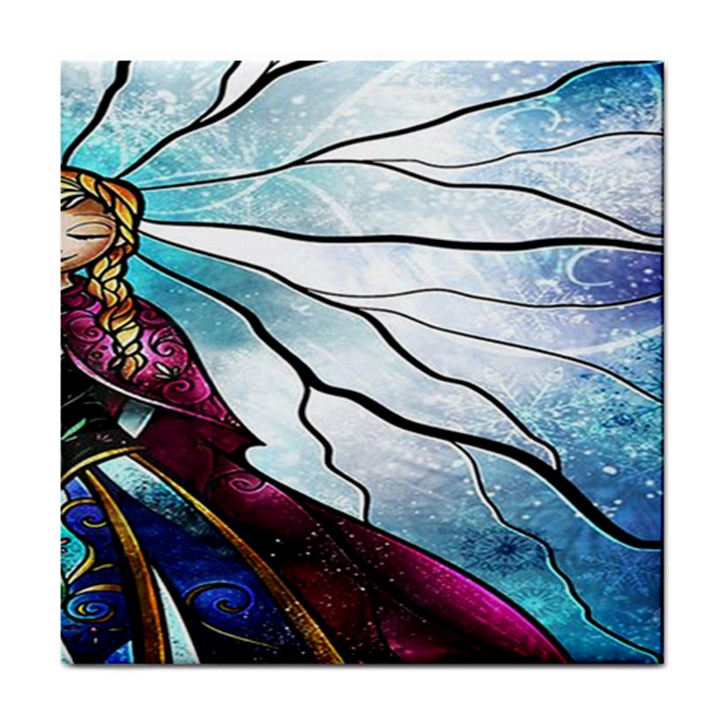 Anna Disney Frozen Stained Glass Tile Coaster