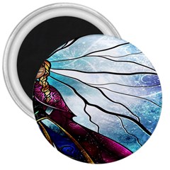 Anna Disney Frozen Stained Glass 3  Magnets by artworkshop