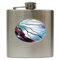 Anna Disney Frozen Stained Glass Hip Flask (6 Oz) by artworkshop