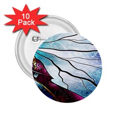 Anna Disney Frozen Stained Glass 2 25  Buttons (10 Pack)  by artworkshop