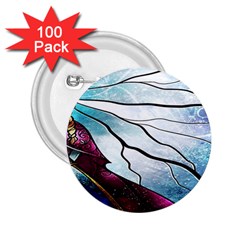 Anna Disney Frozen Stained Glass 2 25  Buttons (100 Pack)  by artworkshop