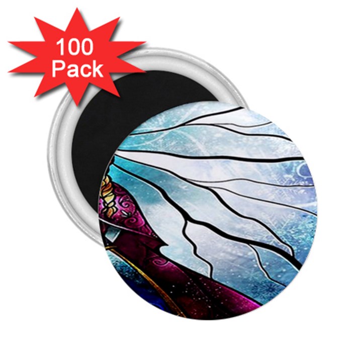 Anna Disney Frozen Stained Glass 2.25  Magnets (100 pack) 