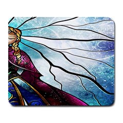 Anna Disney Frozen Stained Glass Large Mousepads by artworkshop