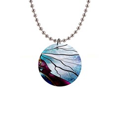 Anna Disney Frozen Stained Glass 1  Button Necklace by artworkshop