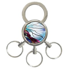 Anna Disney Frozen Stained Glass 3-ring Key Chain by artworkshop