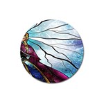 Anna Disney Frozen Stained Glass Magnet 3  (Round) Front