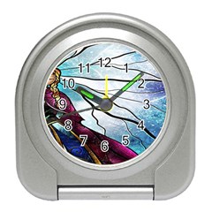 Anna Disney Frozen Stained Glass Travel Alarm Clock by artworkshop