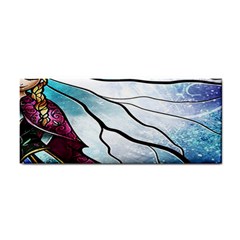 Anna Disney Frozen Stained Glass Hand Towel by artworkshop