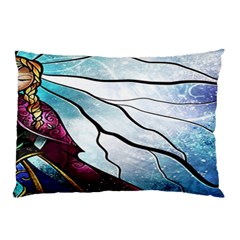 Anna Disney Frozen Stained Glass Pillow Case by artworkshop