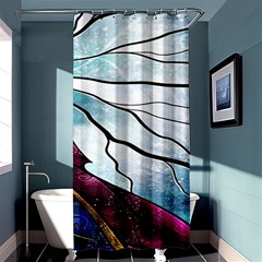 Anna Disney Frozen Stained Glass Shower Curtain 36  X 72  (stall)  by artworkshop