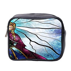 Anna Disney Frozen Stained Glass Mini Toiletries Bag (two Sides) by artworkshop