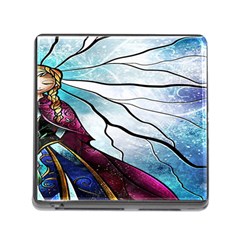 Anna Disney Frozen Stained Glass Memory Card Reader (square 5 Slot) by artworkshop