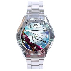 Anna Disney Frozen Stained Glass Stainless Steel Analogue Watch by artworkshop