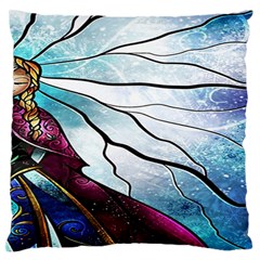 Anna Disney Frozen Stained Glass Standard Flano Cushion Case (two Sides) by artworkshop