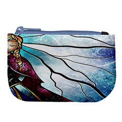 Anna Disney Frozen Stained Glass Large Coin Purse by artworkshop