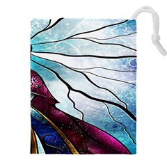 Anna Disney Frozen Stained Glass Drawstring Pouch (5xl) by artworkshop