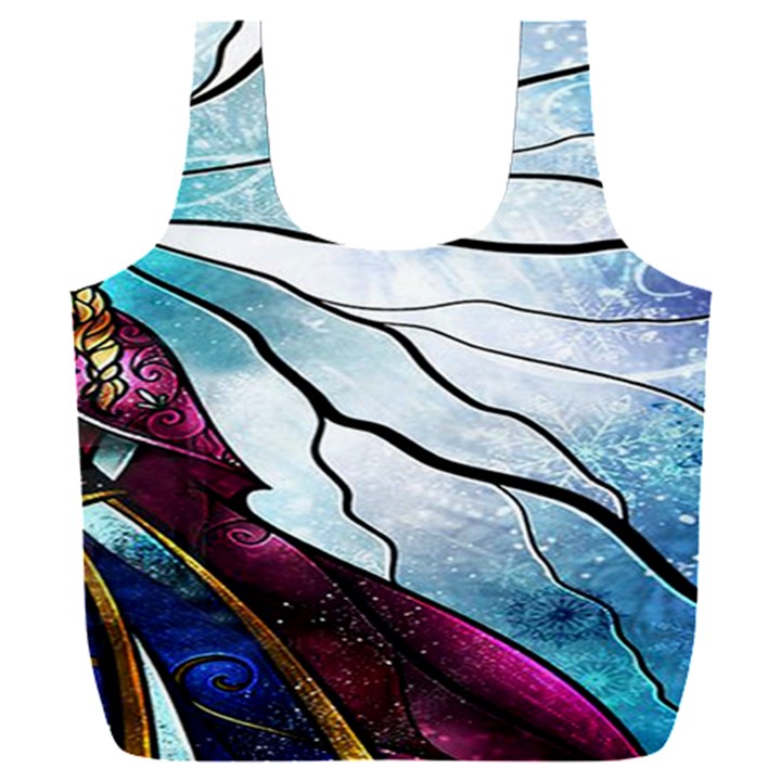 Anna Disney Frozen Stained Glass Full Print Recycle Bag (XXL)