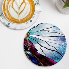 Anna Disney Frozen Stained Glass Uv Print Round Tile Coaster