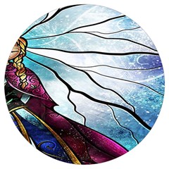 Anna Disney Frozen Stained Glass Round Trivet by artworkshop