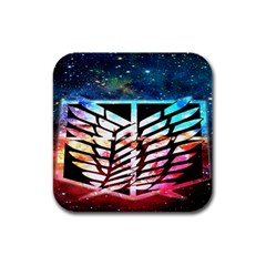 Attack On Titan Shingeki Galaxy Rubber Square Coaster (4 Pack) by artworkshop