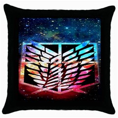 Attack On Titan Shingeki Galaxy Throw Pillow Case (black)