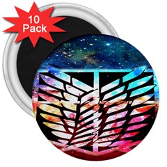 Attack On Titan Shingeki Galaxy 3  Magnets (10 Pack)  by artworkshop