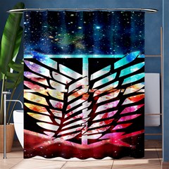 Attack On Titan Shingeki Galaxy Shower Curtain 60  X 72  (medium)  by artworkshop