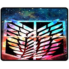 Attack On Titan Shingeki Galaxy Double Sided Fleece Blanket (medium)  by artworkshop