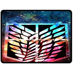 Attack On Titan Shingeki Galaxy Double Sided Fleece Blanket (large)  by artworkshop