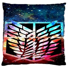 Attack On Titan Shingeki Galaxy Large Flano Cushion Case (two Sides) by artworkshop