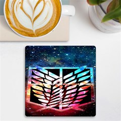 Attack On Titan Shingeki Galaxy Uv Print Square Tile Coaster  by artworkshop