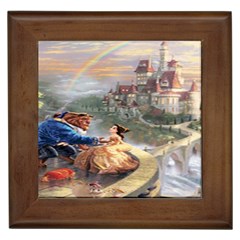 Beauty And The Beast Castle Framed Tile