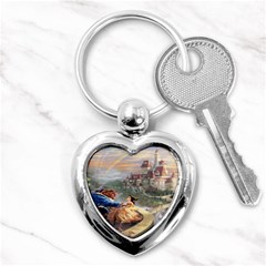 Beauty And The Beast Castle Key Chain (heart) by artworkshop